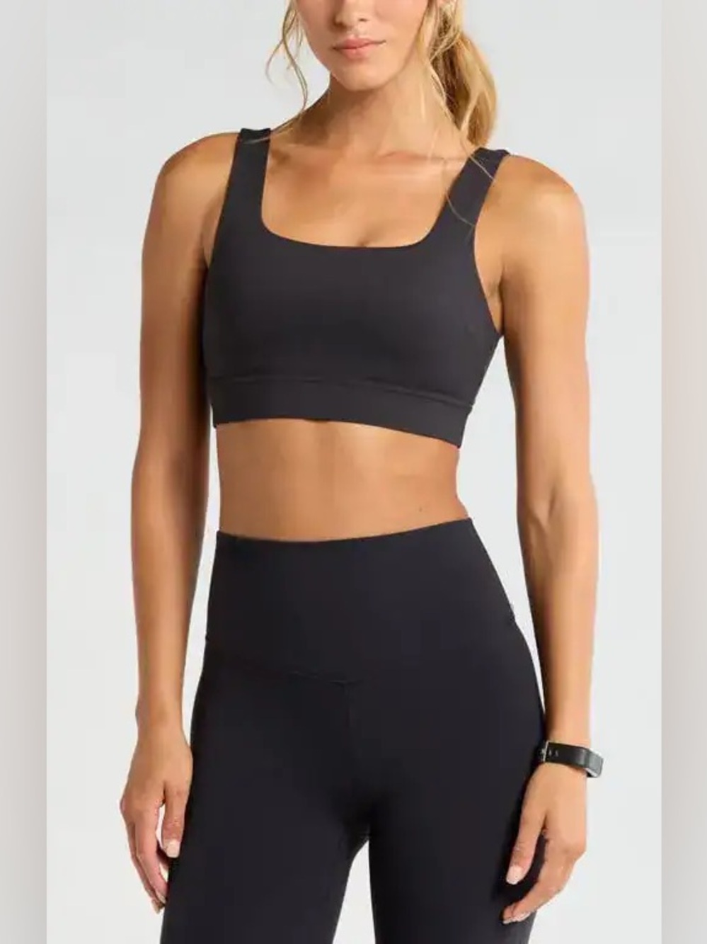 Zella Black Square-Neck Sports Bra